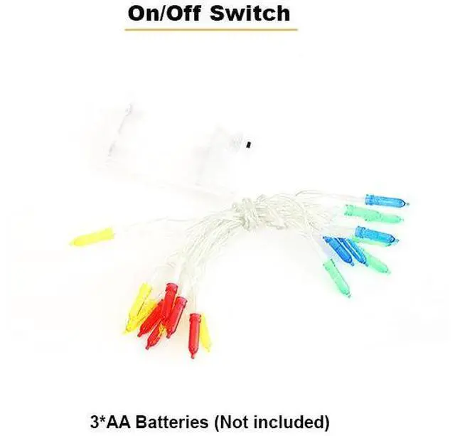 Alt view image 7 of 7 - 20 LED M5 Lights Multicolor Indoor Battery Operated