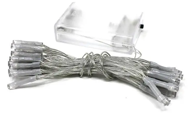 Alt view image 5 of 5 - 30 LED Clear Cable String Lights Battery Operated