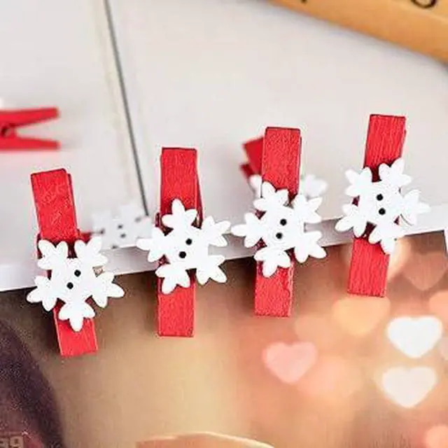 Alt view image 4 of 5 - 20L Microdot Lights with 10L Wood Snowflake Clips, W/2AA Indoor Battery Box