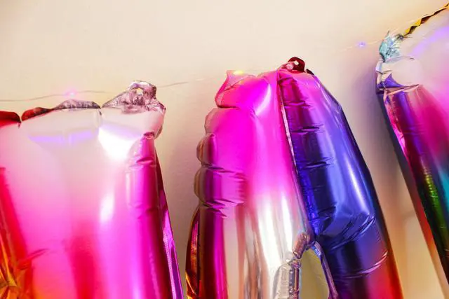 Alt view image 4 of 5 - Happy Birthday Balloons Set w/ LED Battery Fairy Lights