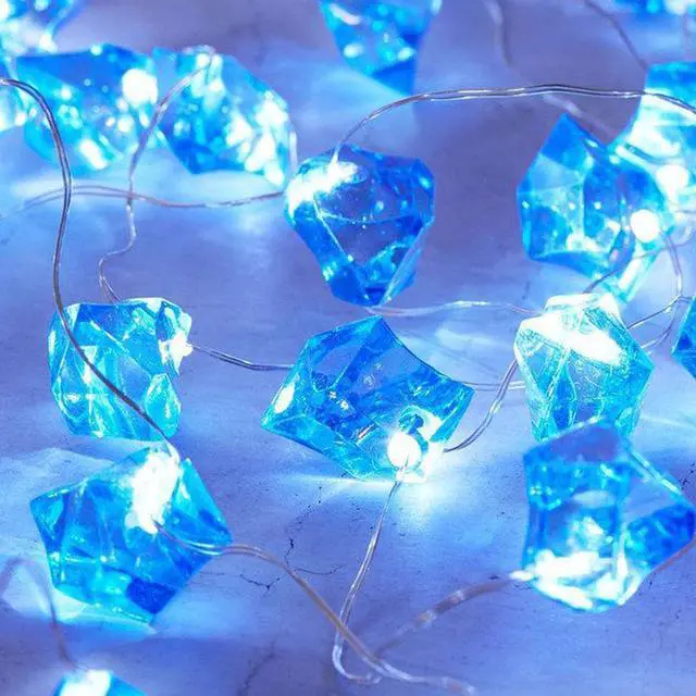 Main image of 10 LED Crystal String Lights Blue