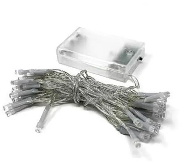 Alt view image 2 of 3 - 40 LED Clear Cable String Lights - Battery Operated