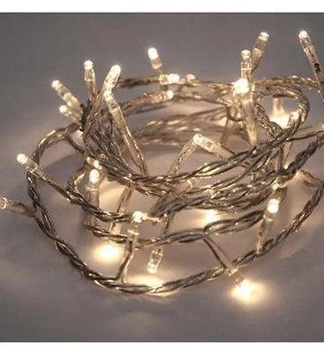 Main image of 30 LED Clear Cable String Lights with Timer - Battery Operated