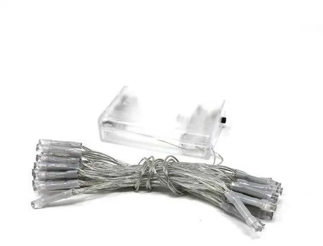 Alt view image 2 of 3 - 30 LED Clear Cable String Lights with Timer - Battery Operated