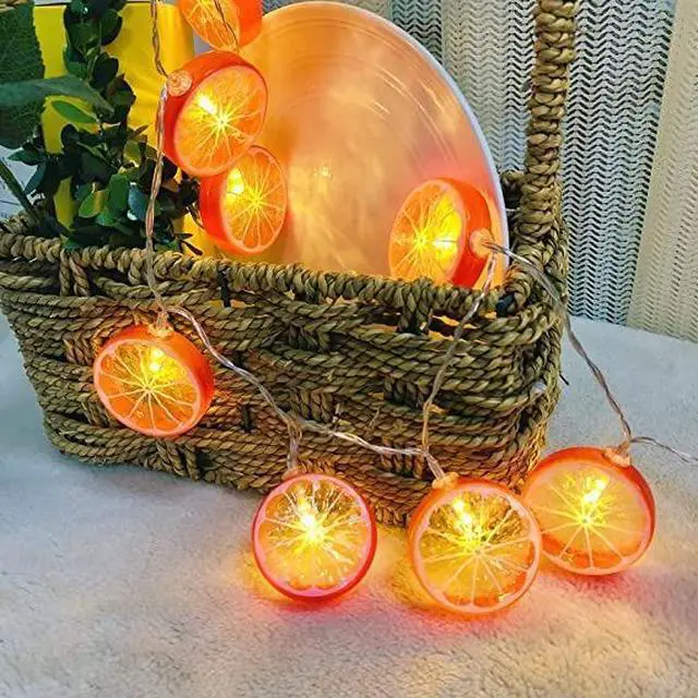 Alt view image 4 of 7 - 10 LED Orange String Lights - Warm White