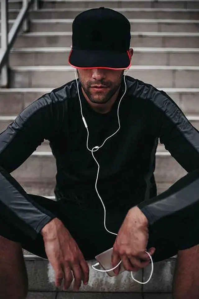 Alt view image 3 of 4 - Night Runner LED Glow Hat Red