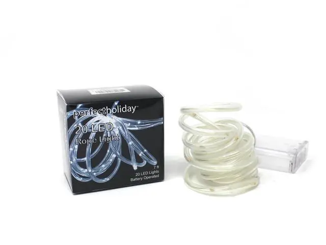 Alt view image 4 of 4 - 20 LED Tube String Lights - Battery Operated, Warm White