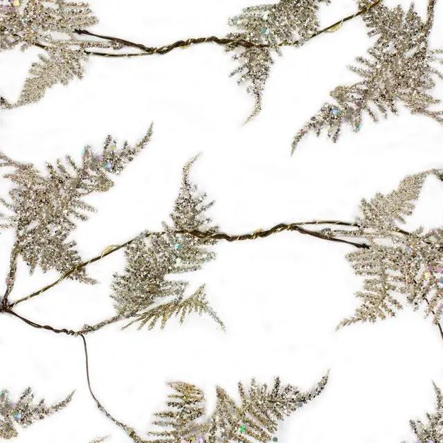 Alt view image 2 of 4 - 20 LED Gold Iridescent Glitter Fern Fairy Light