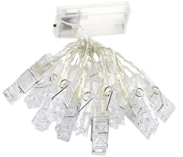 Alt view image 2 of 3 - 12 LED Large Photo Clip String Lights - Battery Operated