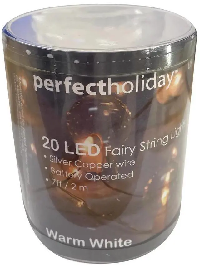 Alt view image 4 of 4 - 20 LED 7ft Glass Ball Battery Operated Light - Warm White