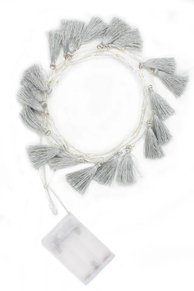Alt view image 3 of 5 - Bohemian Tassel Fairy String Lights