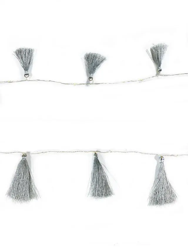 Alt view image 5 of 5 - Bohemian Tassel Fairy String Lights