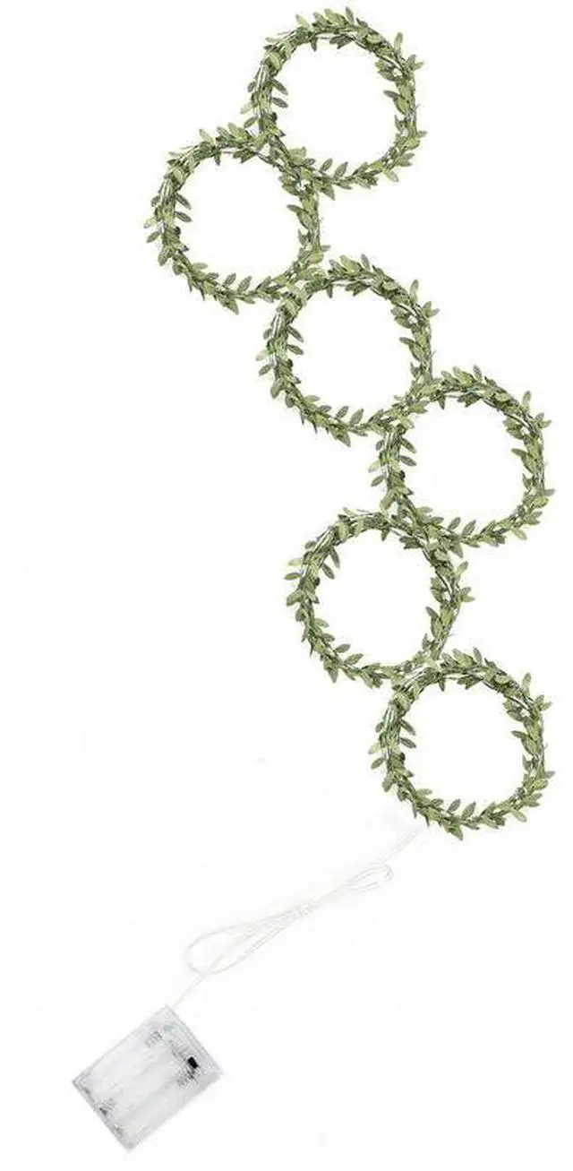 Main image of 96 LED Green Leaf Vine Fairy Light Curtain