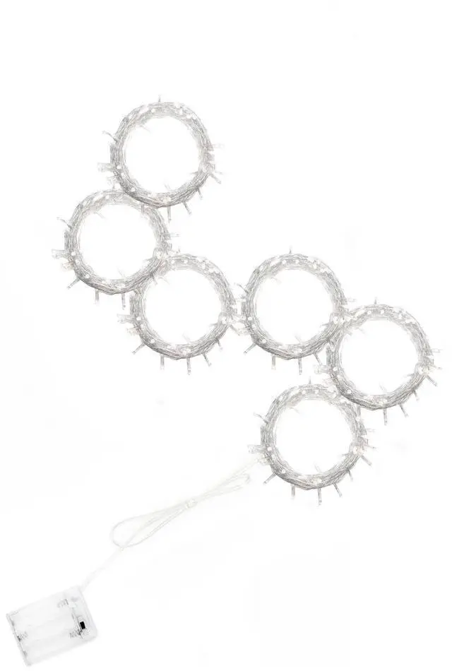 Alt view image 2 of 3 - 96 LED 6 Strand Curtain Light - Battery Operated