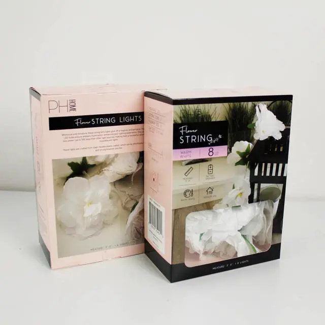 Alt view image 3 of 3 - 8 LED Large White Flower String Lights - Warm White