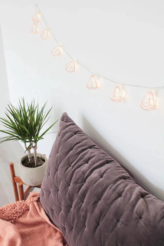 Alt view image 4 of 5 - Rose Gold Diamond String Lights Battery Operated
