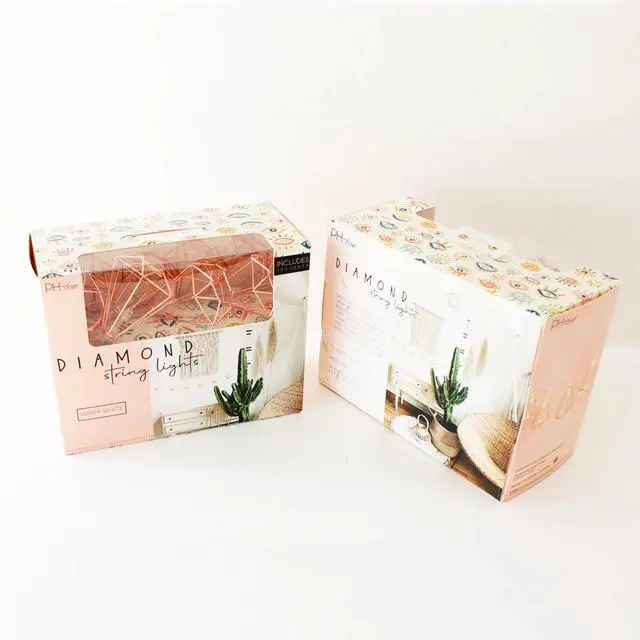 Alt view image 5 of 5 - Rose Gold Diamond String Lights Battery Operated