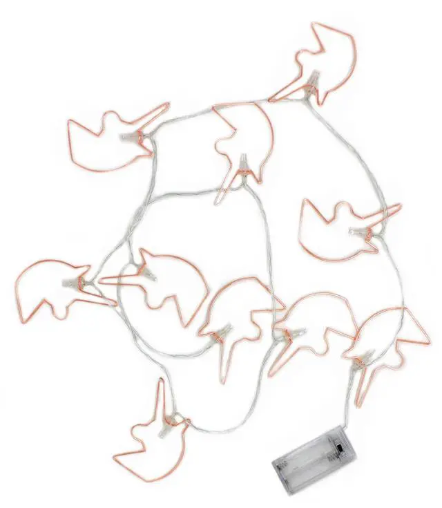 Alt view image 2 of 3 - Rose Gold Unicorn String Lights Battery Operated