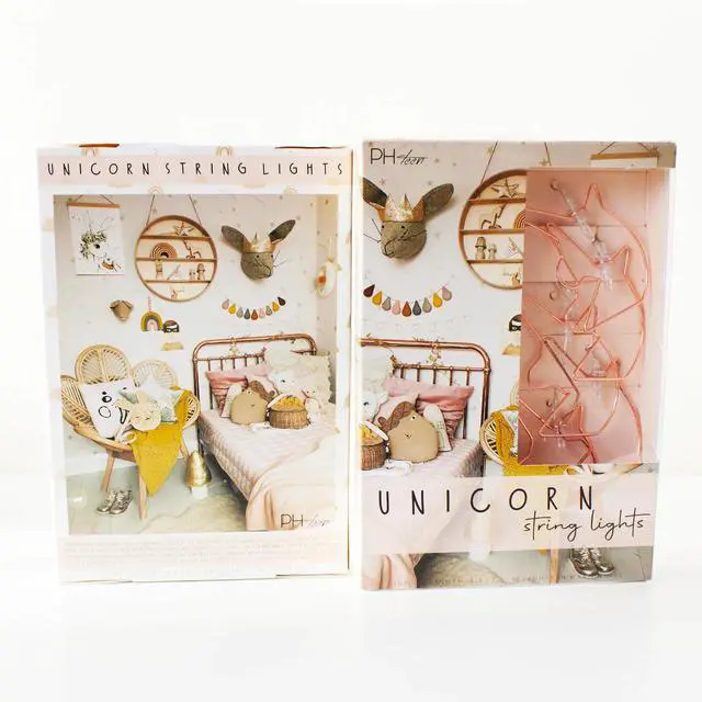 Alt view image 3 of 3 - Rose Gold Unicorn String Lights Battery Operated