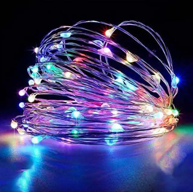 Main image of 100 LED String Light - Battery Operated with Remote Multicolor