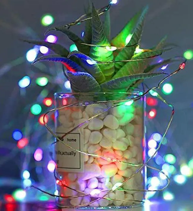 Alt view image 2 of 4 - 100 LED String Light - Battery Operated with Remote Multicolor