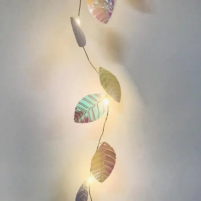 Alt view image 3 of 5 - 20 LED Iridescent Leaf Fairy Light