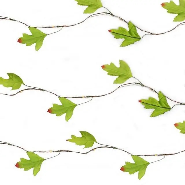 Alt view image 3 of 3 - 20 LED Maple Leaf Fairy Lights Battery Operated