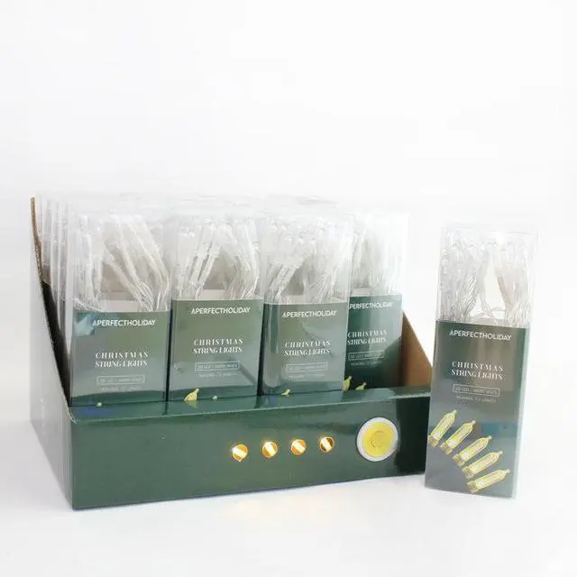 Alt view image 3 of 4 - 20 LED M5 Lights Warm White Indoor Battery Operated