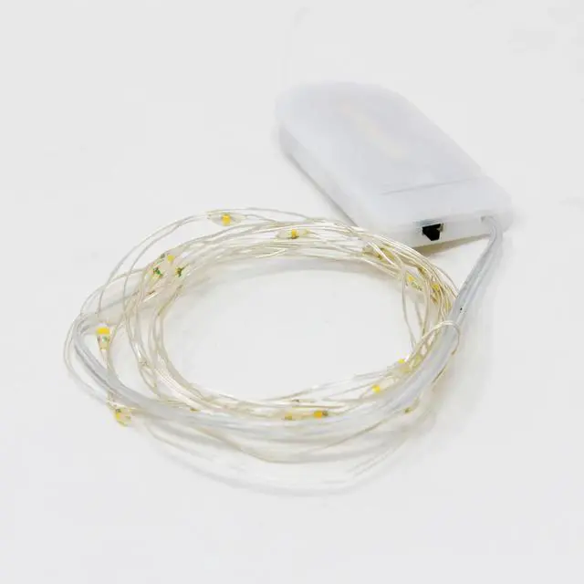 Alt view image 3 of 3 - 20 LED Warm White Fairy String Lights Battery Operated