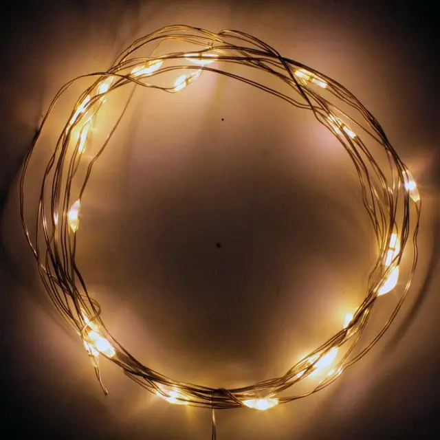Alt view image 2 of 3 - 20 LED Warm White Fairy String Lights Battery Operated