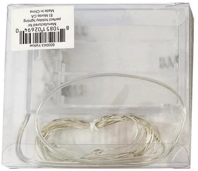 Alt view image 4 of 4 - 20 LED Copper Wire String Lights Battery Powered Yellow Mini Lights