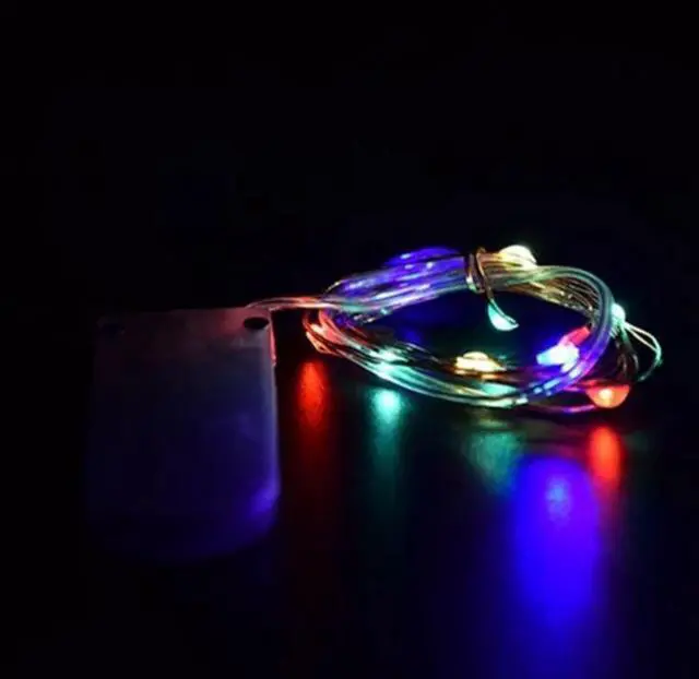Main image of 20 LED Mini String Lights Battery Operated with 4 Lighting Modes Multicolor