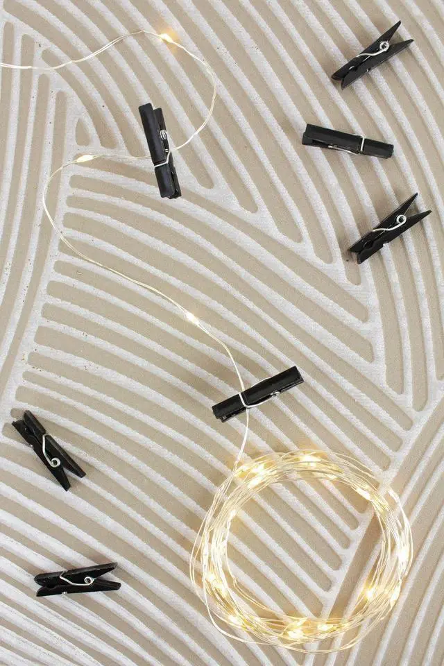 Alt view image 2 of 3 - 36 LED Matte Black Photo Clip String Light Battery Operated