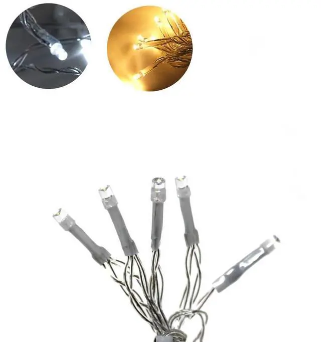 Alt view image 3 of 4 - 10 LED Clear Wire String Lights Battery Powered Decorative Mini Lights