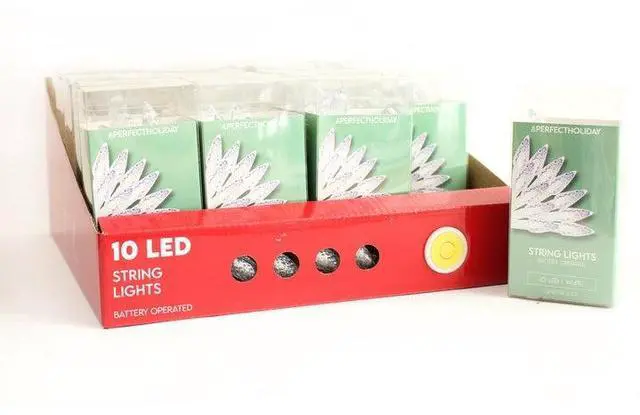 Alt view image 5 of 5 - 10 LED Light Set with Christmas Reflector - Indoor, White Lights