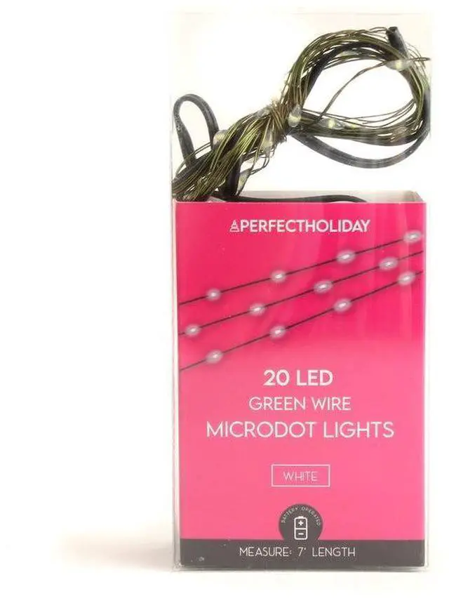 Alt view image 3 of 4 - 20 LED Multicolor Microdot Lights - 7ft, Battery Operated