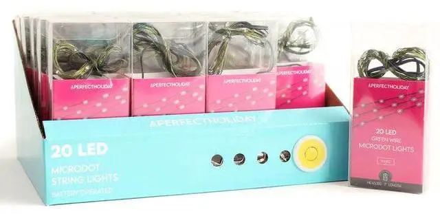 Alt view image 4 of 4 - 20 LED Multicolor Microdot Lights - 7ft, Battery Operated