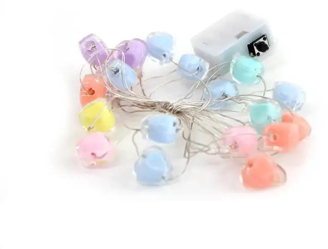 Alt view image 3 of 3 - Heart Shaped Warm White String Lights for Romantic Decor