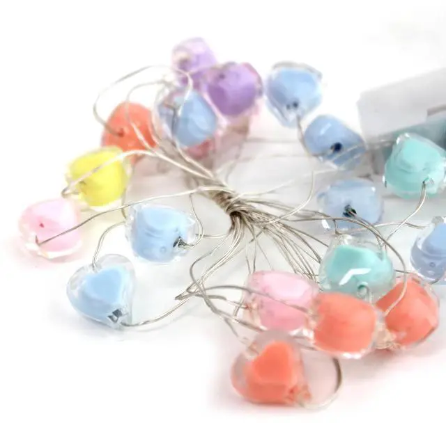 Alt view image 2 of 3 - Heart Shaped Warm White String Lights for Romantic Decor