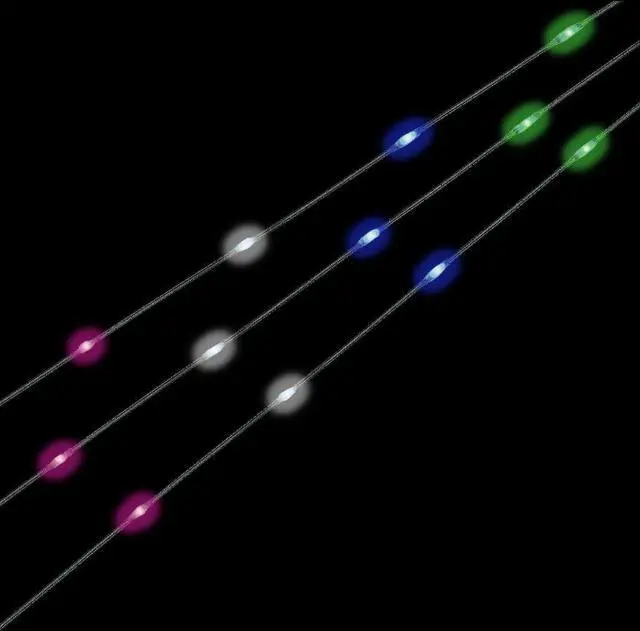 Main image of 20 LED Multicolor Microdot Lights - 7ft, Indoor, Battery Operated