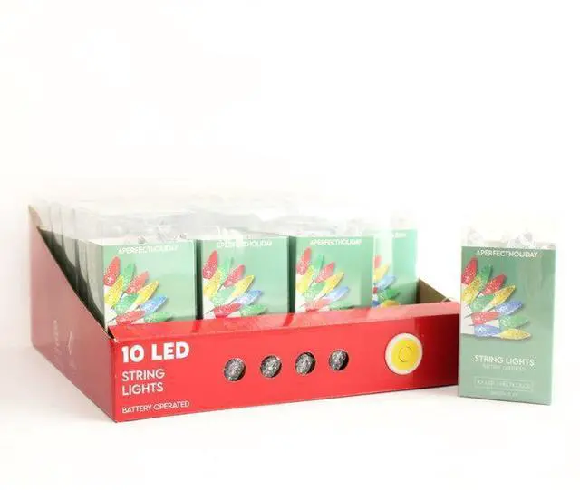 Alt view image 2 of 5 - 10 LED Light Set with Christmas Reflector Indoor, Multicolor