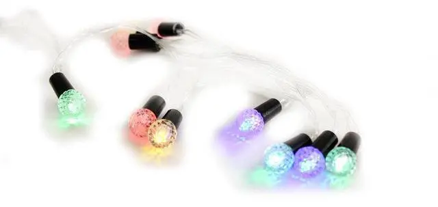 Main image of 10 LED Bulb Light Set with Christmas Reflector Indoor, Multicolor