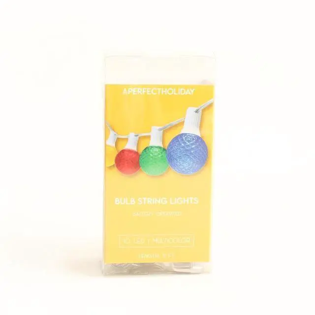 Alt view image 6 of 6 - 10 LED Bulb Light Set with Christmas Reflector Indoor, Multicolor