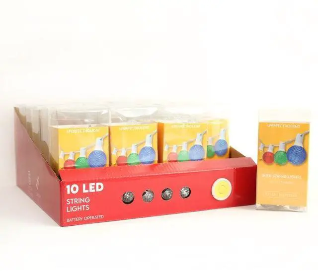 Alt view image 5 of 6 - 10 LED Bulb Light Set with Christmas Reflector Indoor, Multicolor