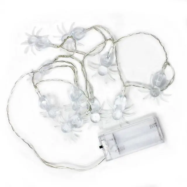 Alt view image 3 of 3 - 10 LED Fairy Light Clear Spider Purple, Battery Operated