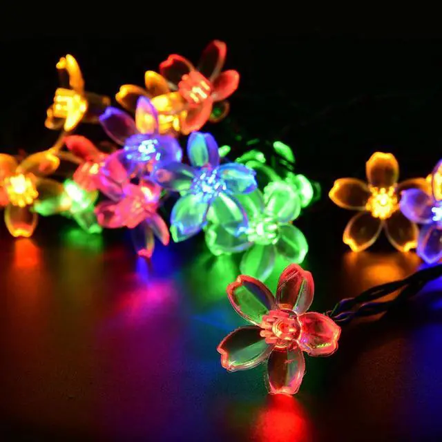 Main image of 9' 20 LED Cherry Blossom Flower String Lights Battery Operated, 12 pcs in
