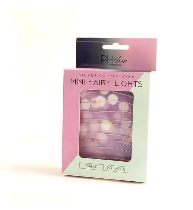 Alt view image 3 of 4 - 20 LED Purple String Lights Battery Operated, Retail Pack