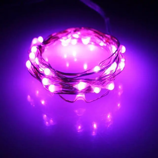 Main image of 20 LED Purple String Lights Battery Operated, Retail Pack