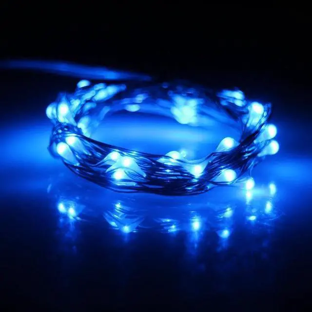 Main image of 20 LED Blue String Lights Battery Operated, Retail Pack