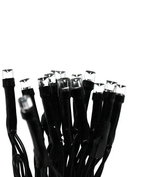 Alt view image 4 of 4 - 9' 30 LED Mini String Lights Black Wire, Purple LEDs, Battery Operated